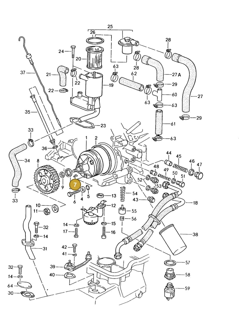 N0127131 — Porsche S Coupe (1982-1986) diagram p06104000, position 7