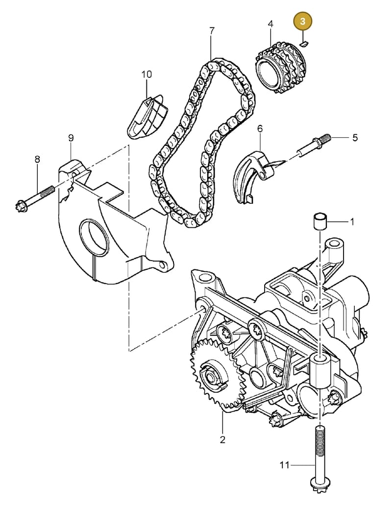 N0127131 — Porsche Cayenne (2002-2006) diagram p24104000, position 3