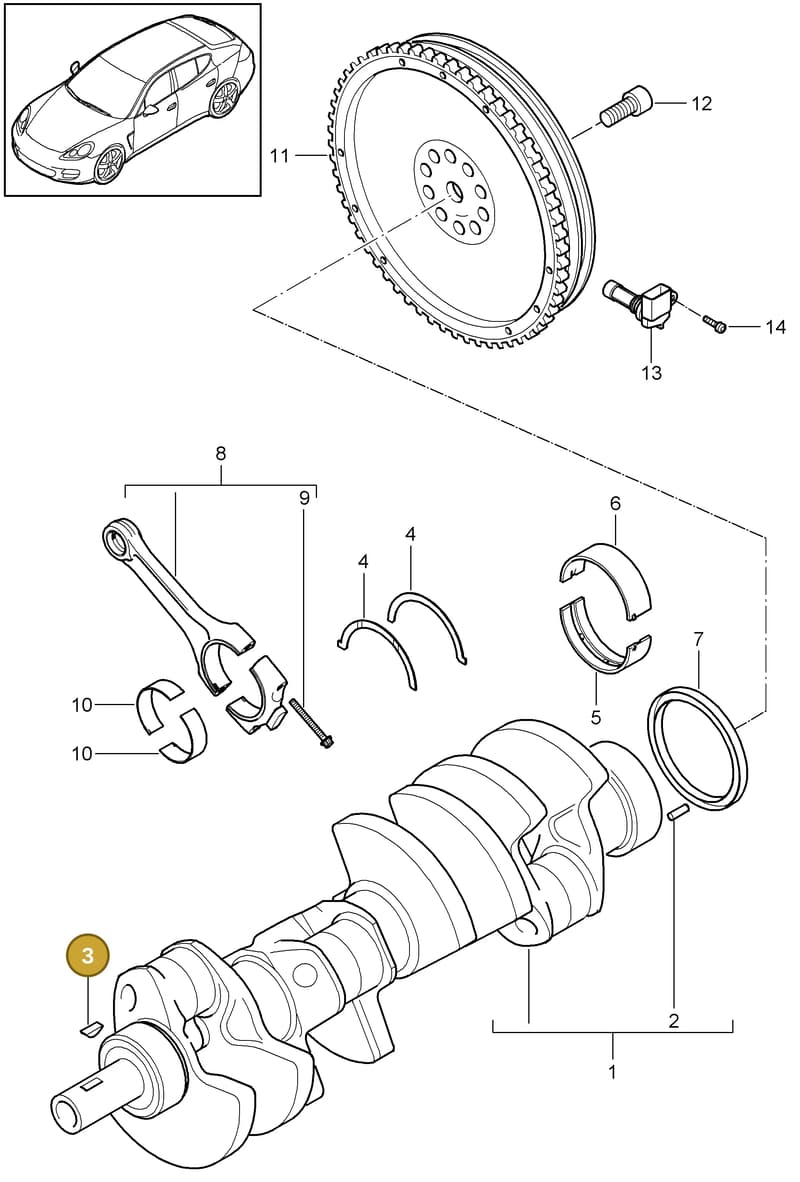 N0127131 — Porsche Panamera (2009-2016) diagram p35102000, position 3