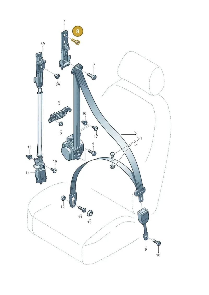 N01471211 — Audi RS5 Coupe (2010-2015) diagram 249857600, position 8