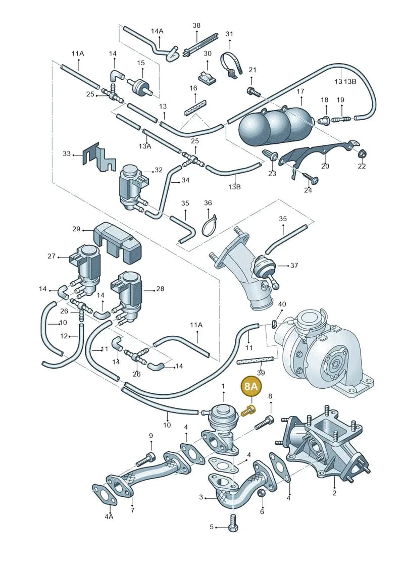 N01471211 — Audi A6L CHINA (1999-2005) diagram 260131200, position 8A