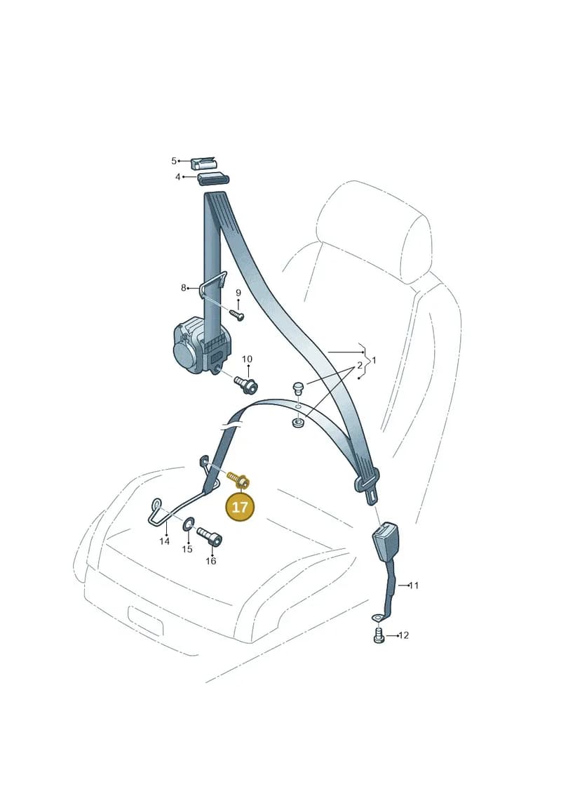 N01471211 — Audi A3 Cab. 2.0 TDI (2007-2013) diagram 718857600, position 17