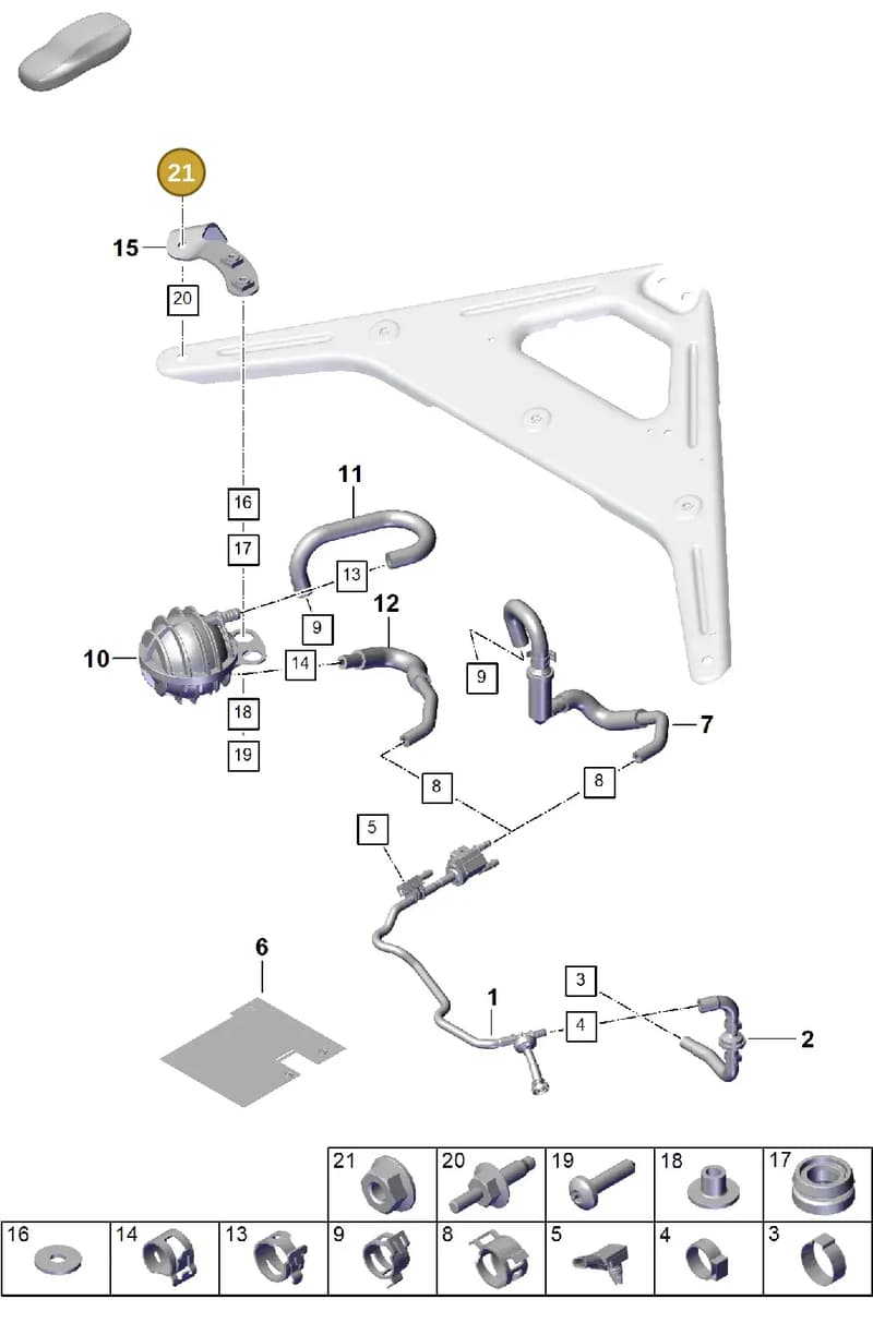 N01508219 — Porsche Cayenne Coupe (2023-2023) diagram p60107310, position 21
