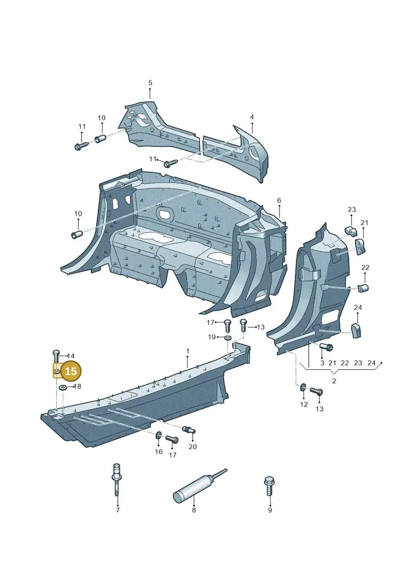 N0154029 — Audi R8 Spyder (2015-2024) diagram 872800900, position 15