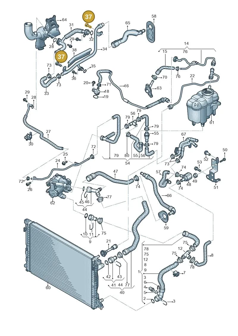 N0160256 — Audi A5 Sportback (2016-2025) diagram 849121230, position 37