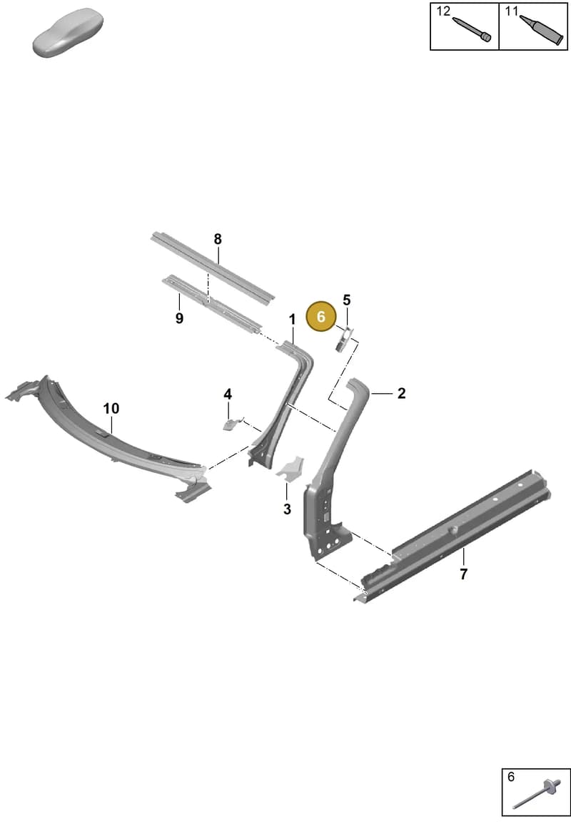 N0161973 — Porsche Boxster Spyder (2019-2020) diagram p54801450, position 6