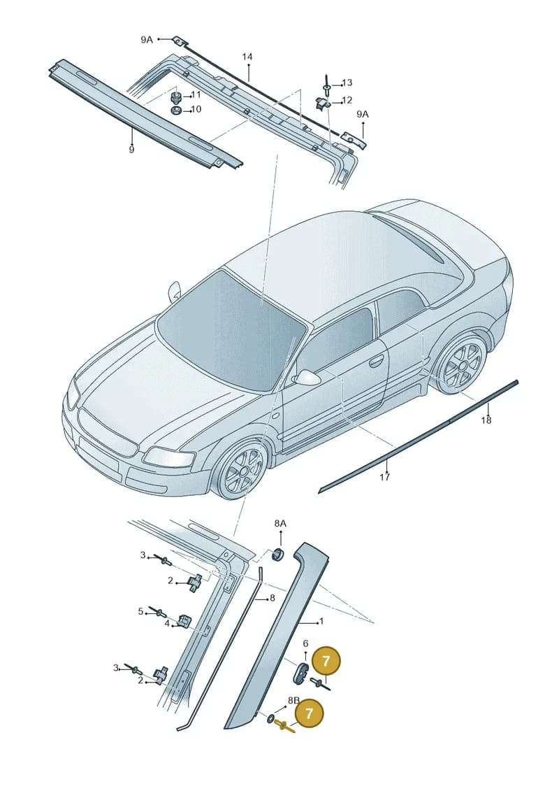 N0162172 — Audi RS4 Cabrio qu.    08> (2007-) diagram 273853200, position 7