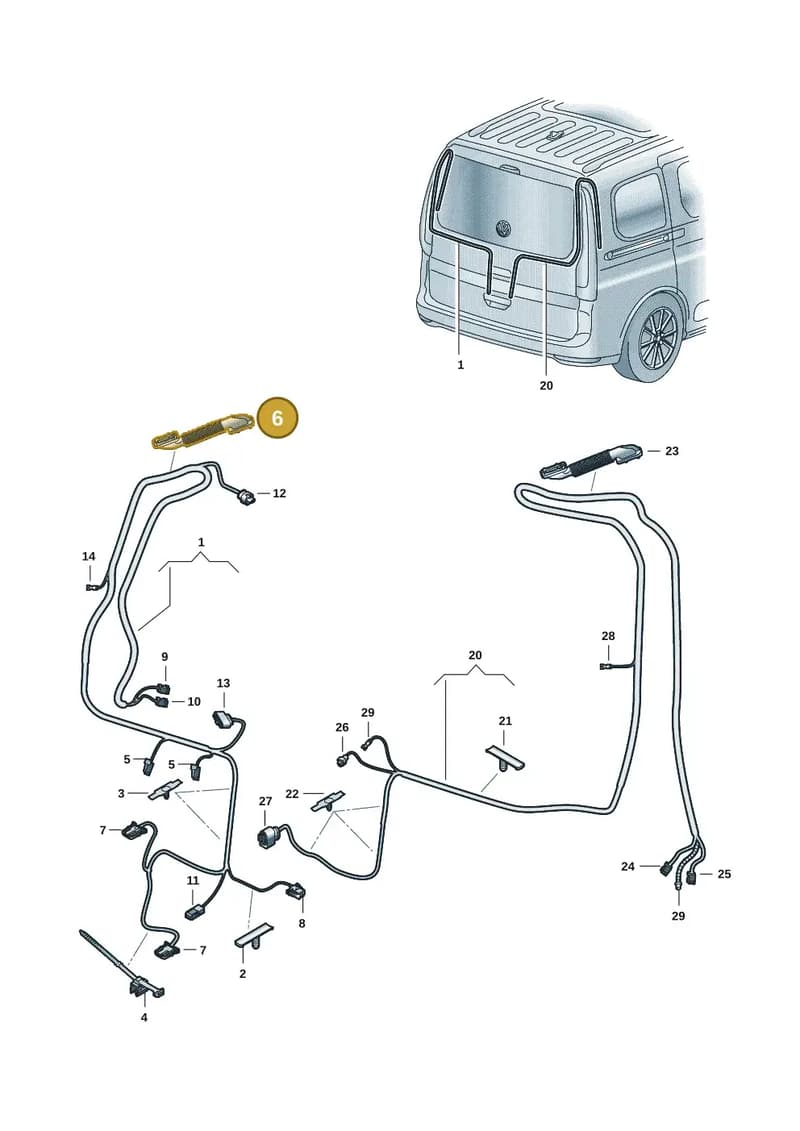 N0180075 — Volkswagen Caddy Maxi (2020-2025) diagram 2ka972080, position 6