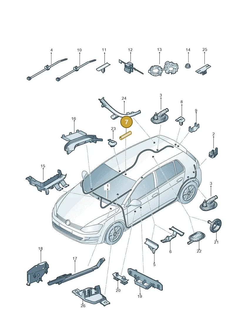 N0180075 — Volkswagen Touran (2015-2024) diagram 746971800, position 7