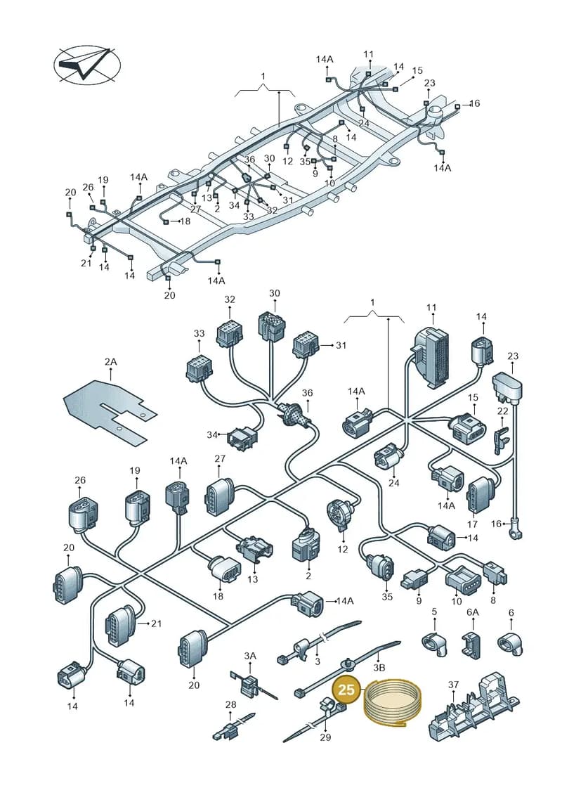 N0180077 — Volkswagen Amarok (2022-) diagram 749971850, position 25