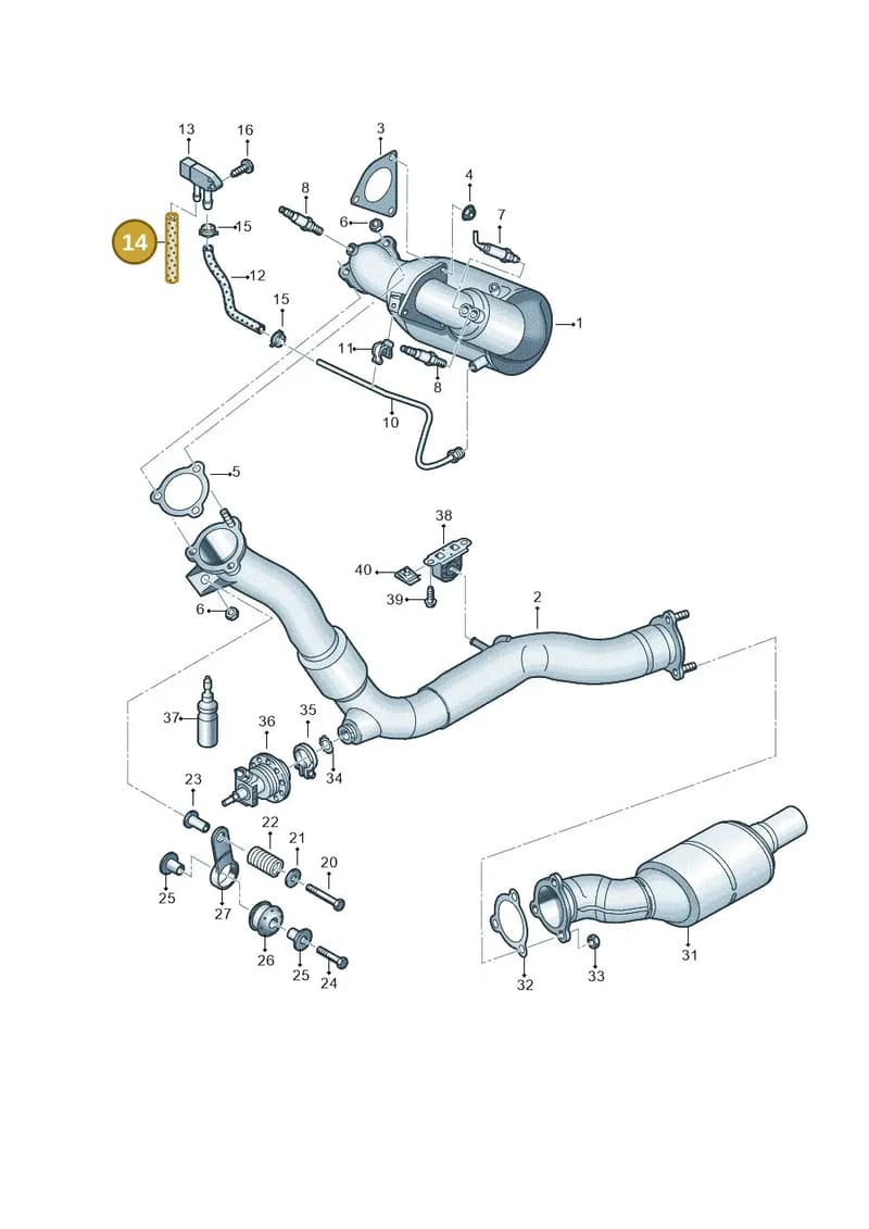N0180466 — Audi Q5 qu. 2.0 TDI (2012-2017) diagram 696253580, position 14
