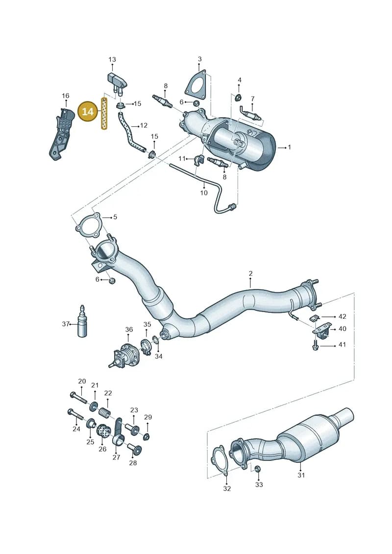 N0180466 — Audi A7 Sportback (2014-2018) diagram 798253680, position 14