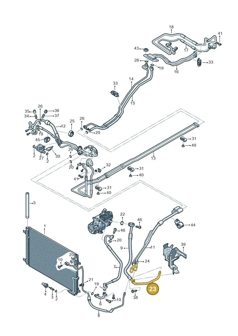 N02060510 — Audi A8 (2013-2018) diagram 696260500, position 23