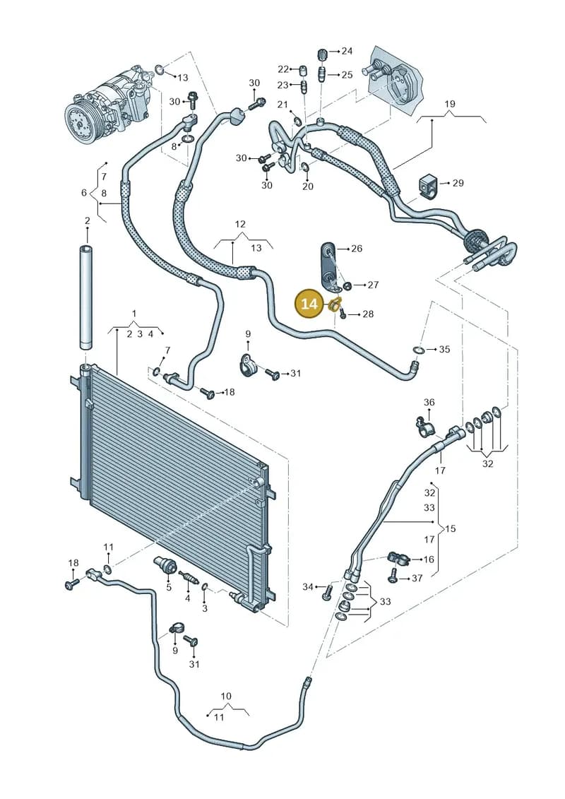 N02060510 — Audi A8 (2013-2018) diagram 771260550, position 14
