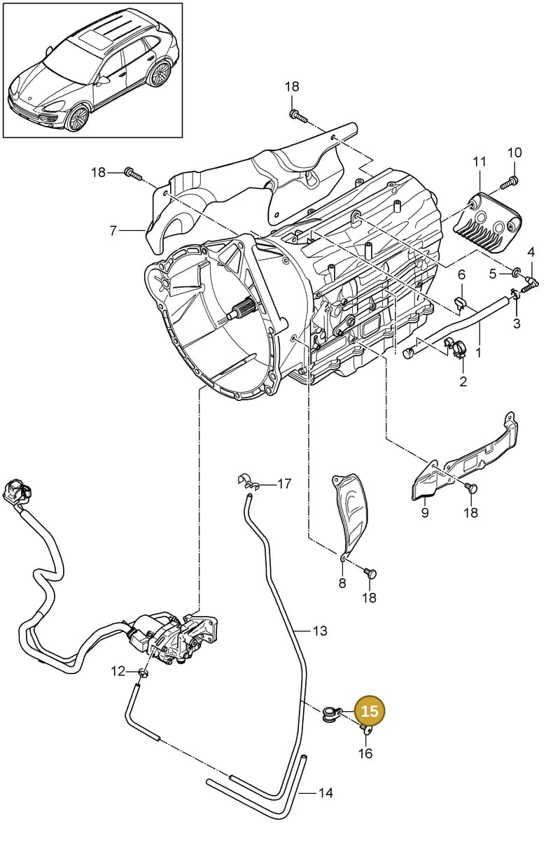 N0206207 — Porsche Cayenne (2010-2018) diagram p37320010, position 15