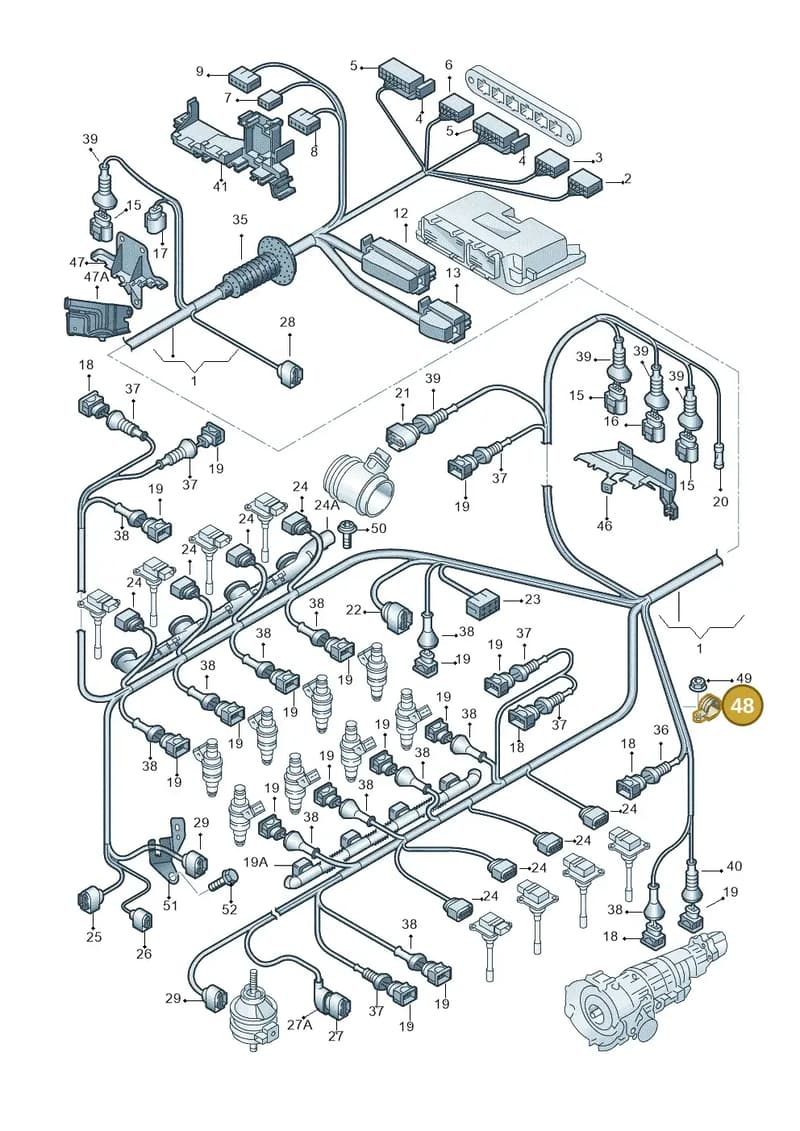 N0206293 — Audi A4/S4 Cabrio./qu. 07> (2006-) diagram 260971600, position 48