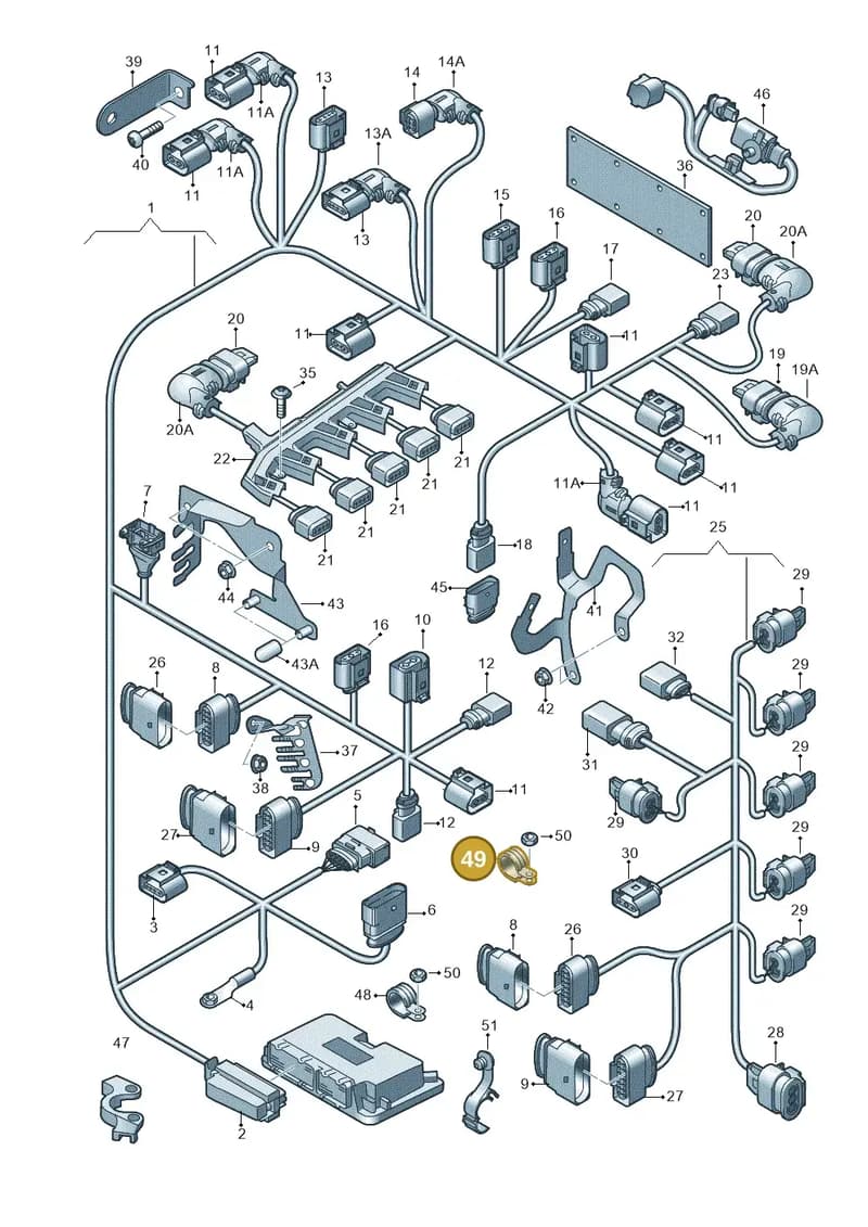 N0206293 — Audi RS3 Sportback (2011-2012) diagram 676971250, position 49