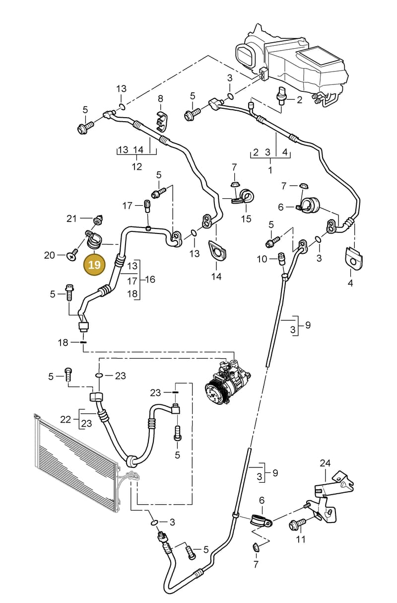 N0206473 — Porsche Cayenne (2007-2010) diagram p31813060, position 19