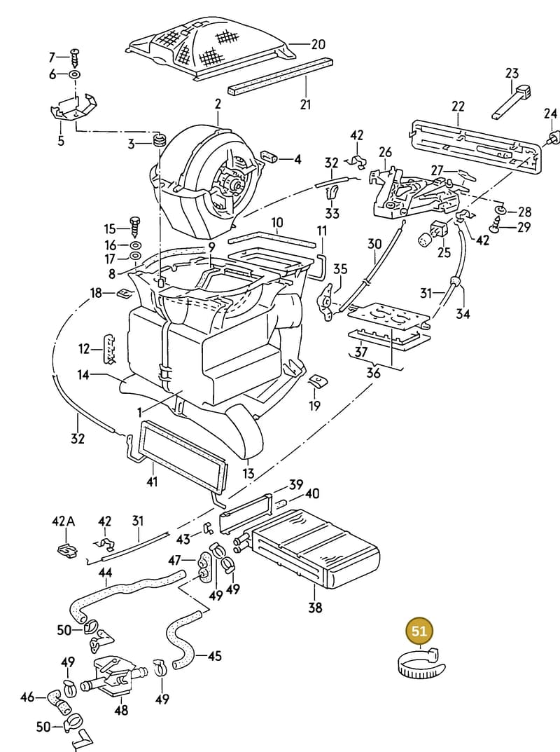 N0209063 — Audi 4000 S/CS qu. (1984-1987) diagram 045077000, position 51