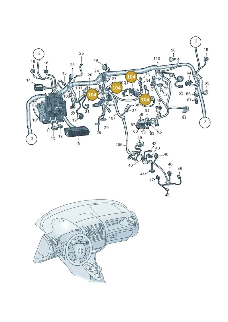N0209092 — Skoda Roomster (2010-2015) diagram 608971850, position 104
