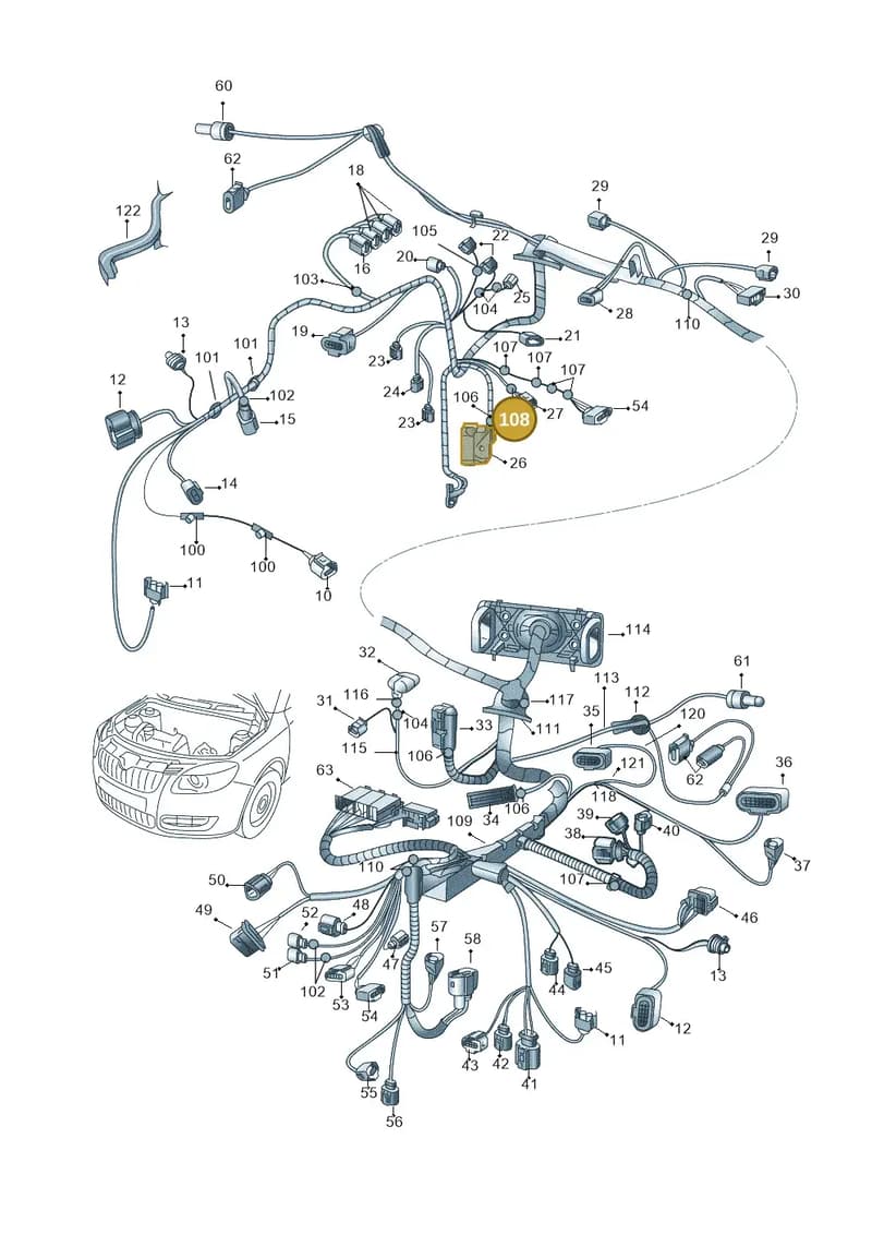 N0209092 — Skoda Roomster (2010-2015) diagram 608971810, position 108