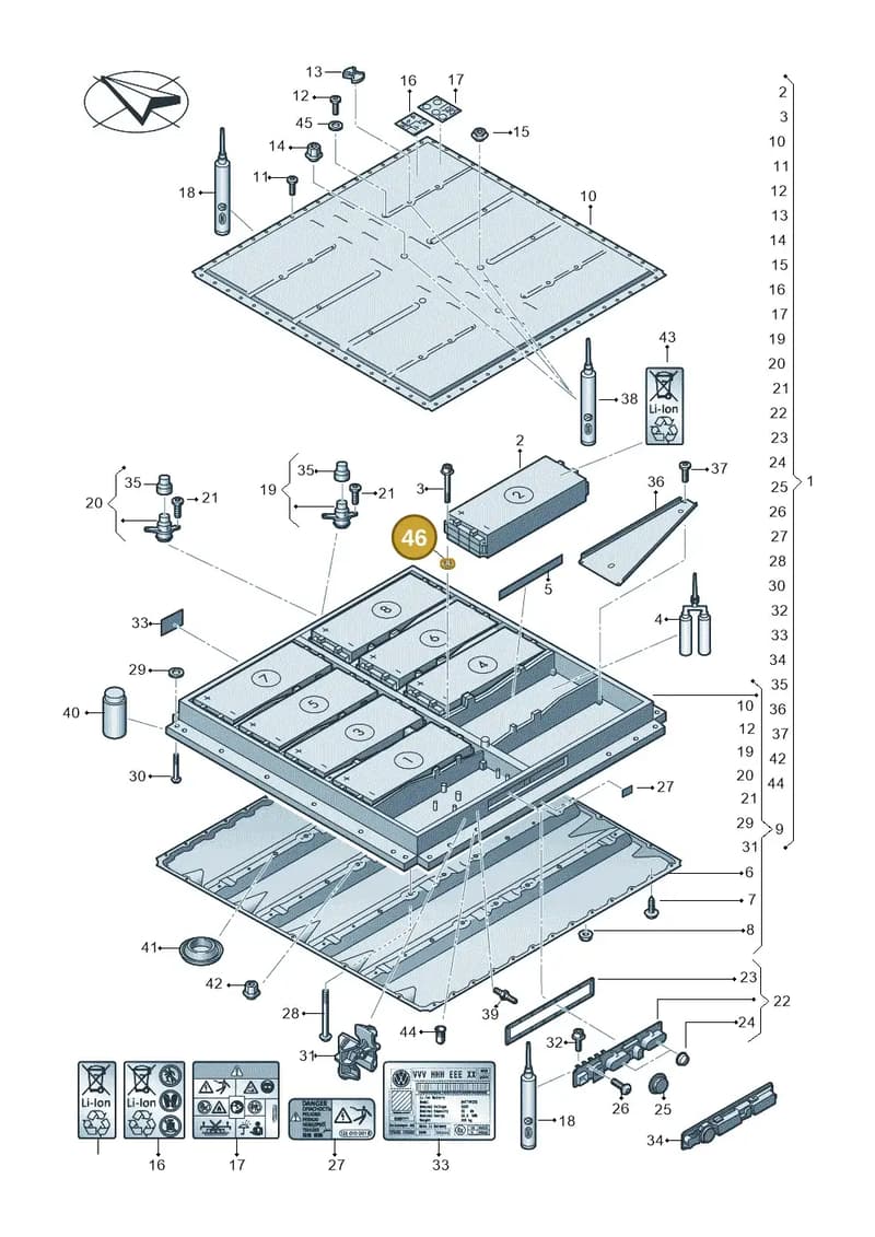 N0222263 — Audi Q4 Sportback (2021-2025) diagram 052915050, position 46