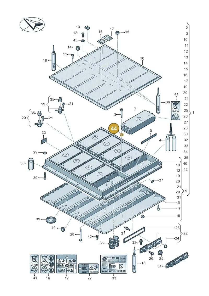 N0222263 — SEAT CUPRA Born (2021-) diagram 062915050, position 44