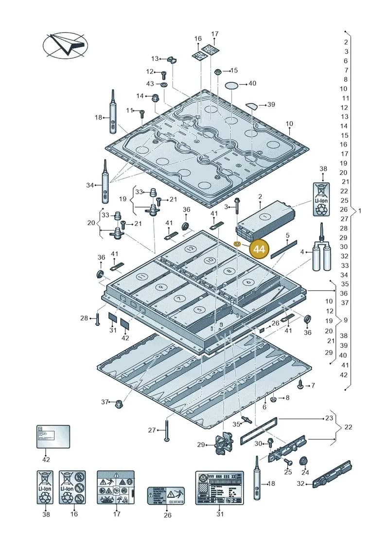 N0222263 — SEAT CUPRA Born (2021-) diagram 063915050, position 44