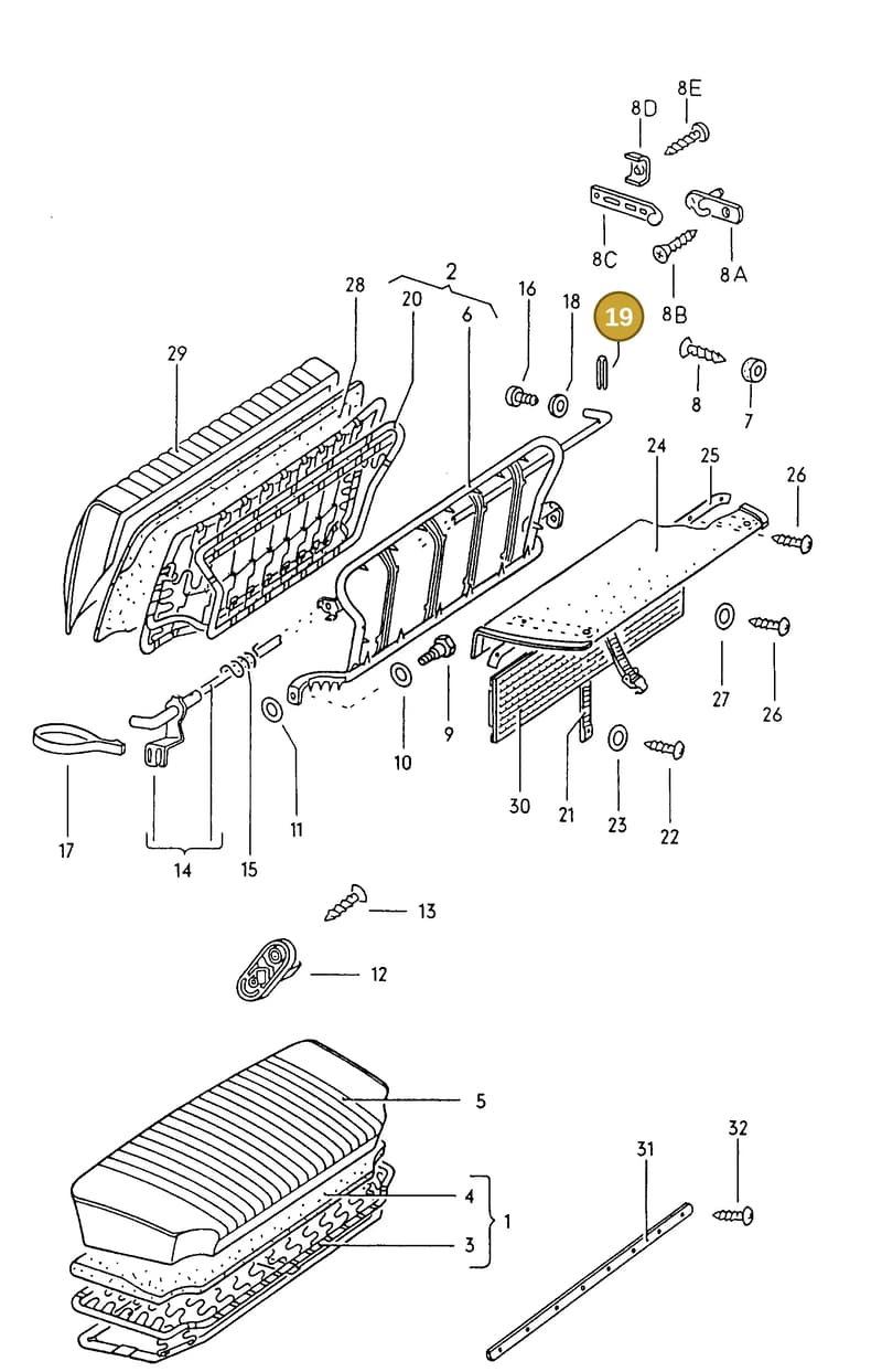 N0232901 — Volkswagen VW 1302/1303 (1970-1980) diagram 032101000, position 19