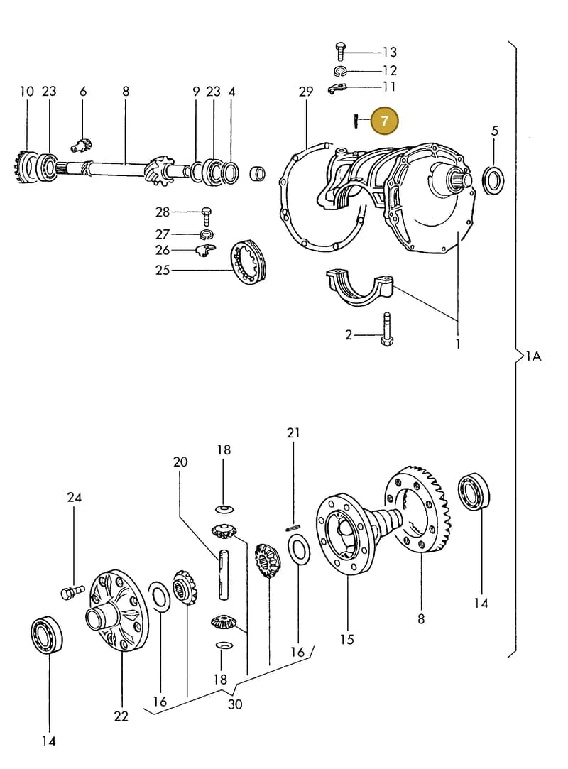 N0232901 — Volkswagen Type 4 (1968-1974) diagram 034044000, position 7