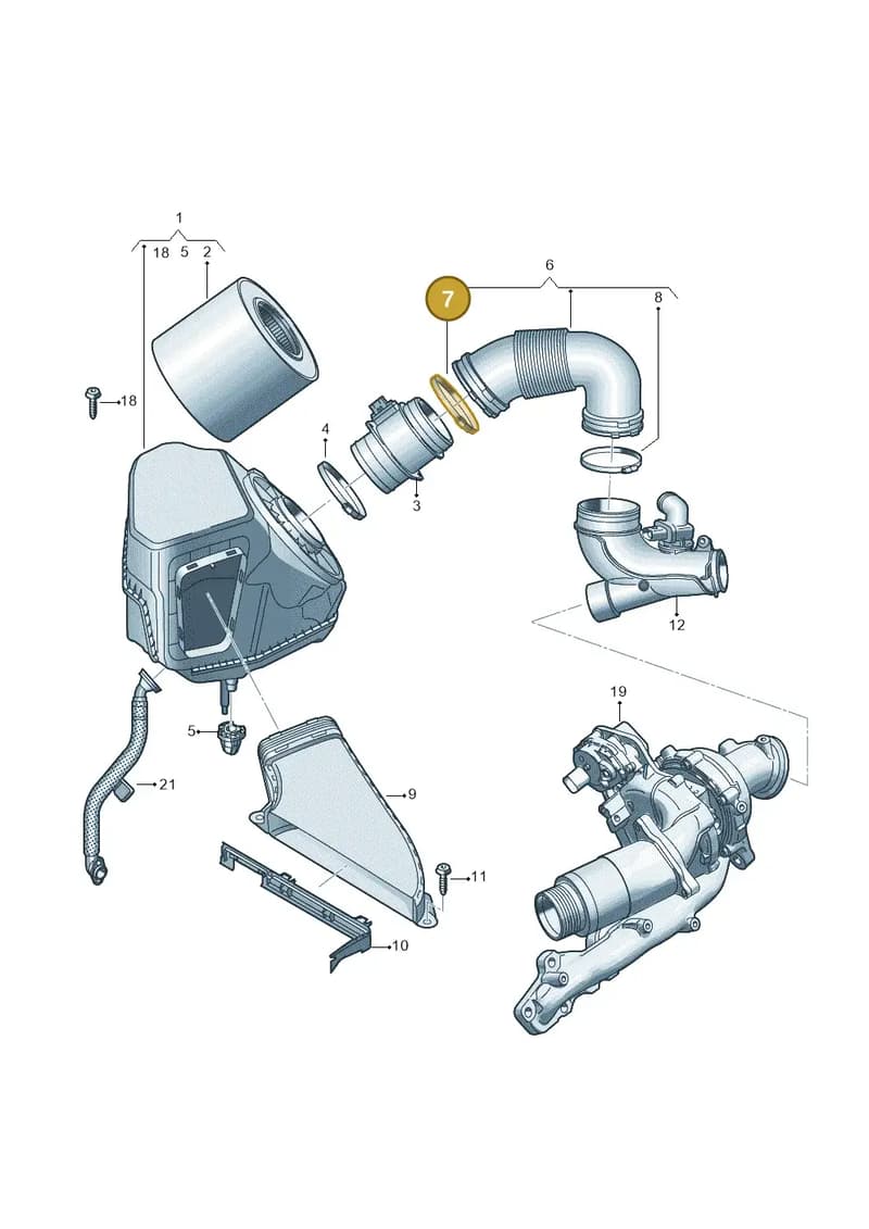 N0245225 — Audi A5 Limousine (2024-2025) diagram 8wk133100, position 7