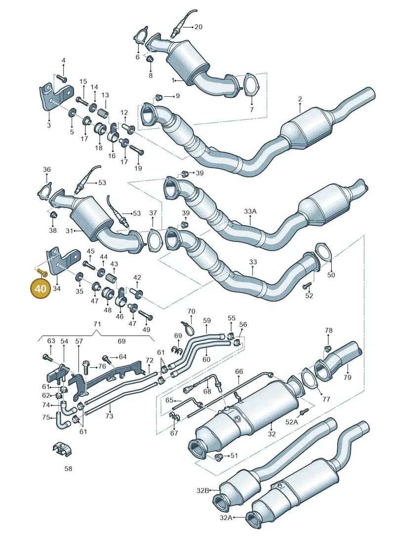 N03490111 — Audi A4/S4 Cabrio./qu. 07> (2006-) diagram 454253720, position 40
