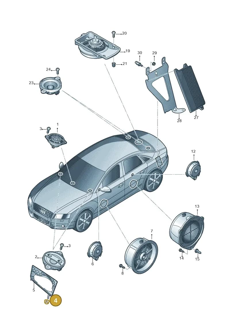 N0386024 — Audi A4 av. 2.0 tdi (2011-2015) diagram 736035350, position 4