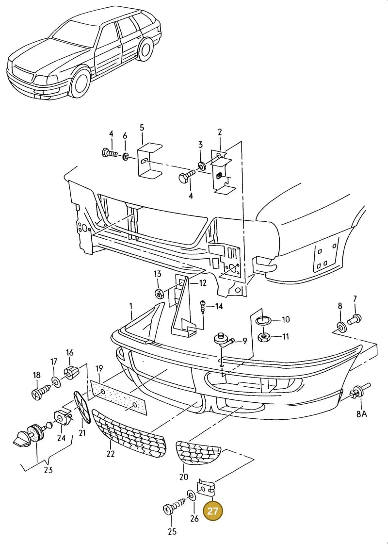 N0454281 — Audi 80 Av.Rs2 qu. (1994-1995) diagram 041807000, position 27
