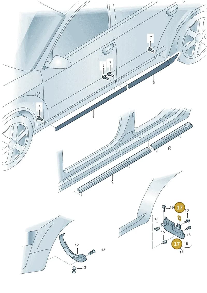 N0454281 — Audi A6/S6/Avant/qu.   05> (2004-) diagram 448853100, position 17