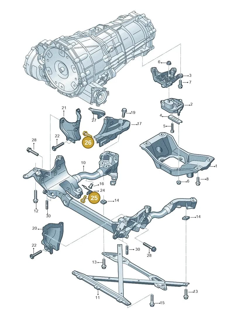 N10009209 — Audi Q5 qu. 2.0 TDI (2012-2017) diagram 751399300, position 25+26