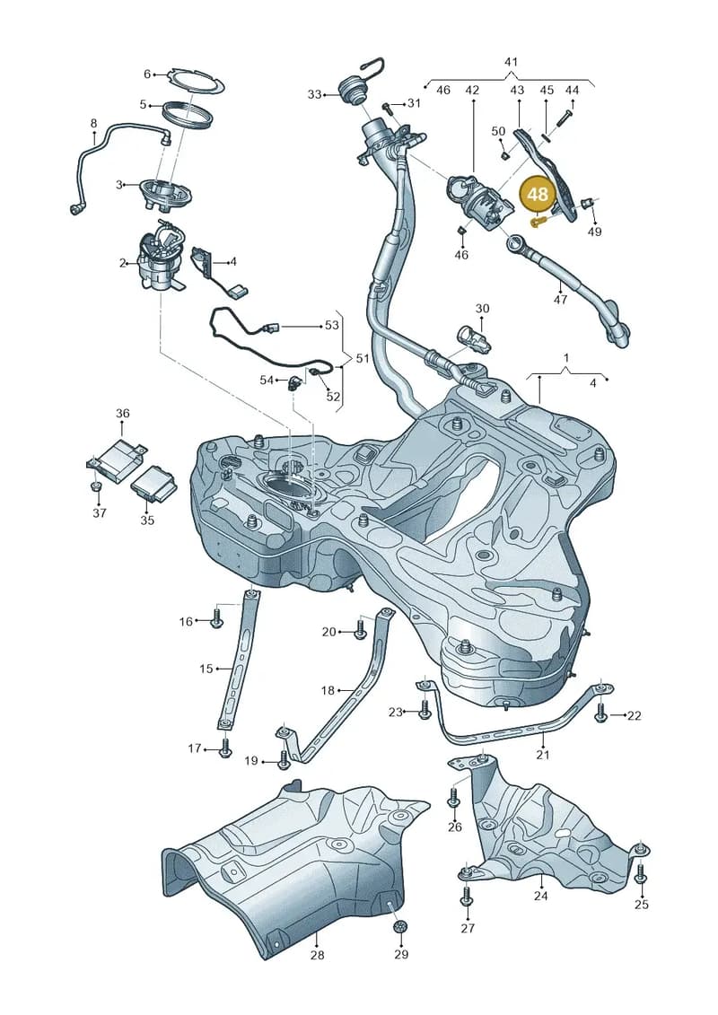 N10009209 — Audi A6 (2018-2025) diagram 430201030, position 48