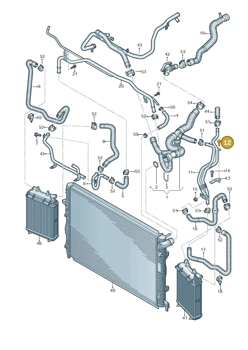 N10082911 — Audi A3 Sportback (2019-2025) diagram 858121330, position 12