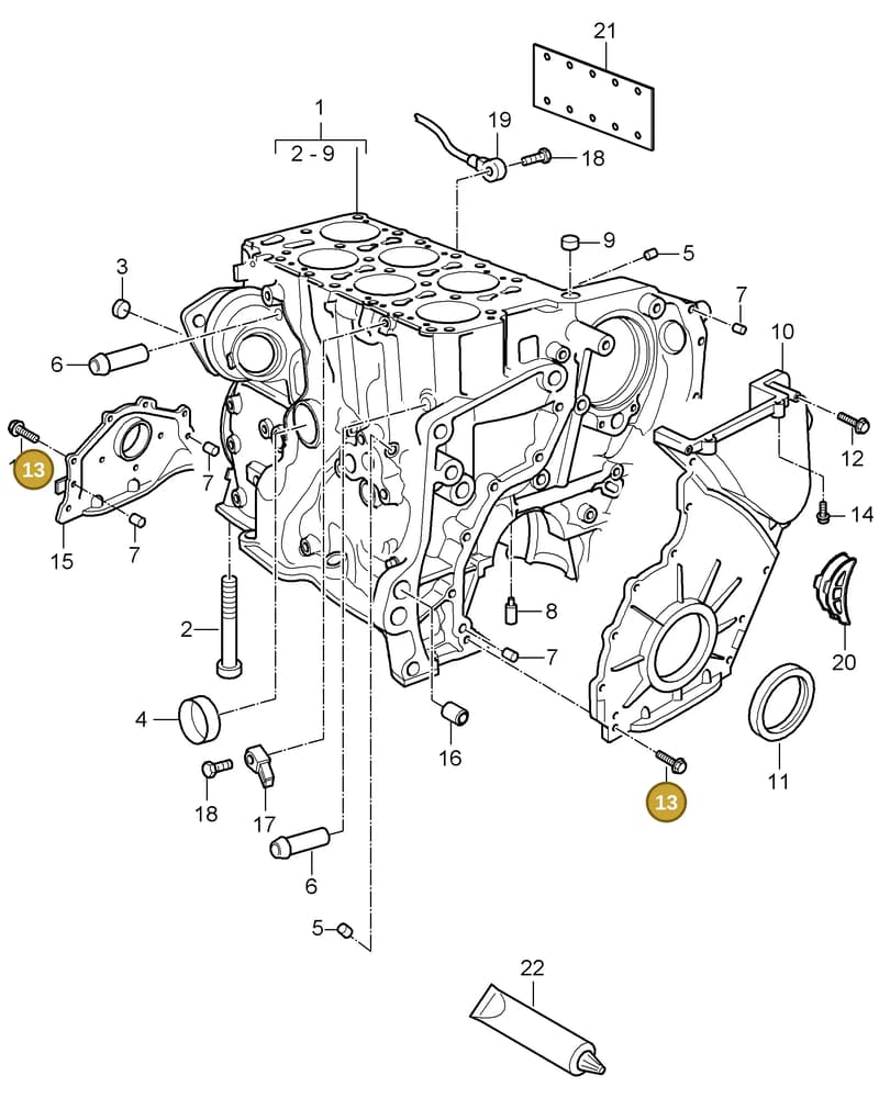 N10082911 — Porsche Cayenne (2007-2010) diagram p31101040, position 13