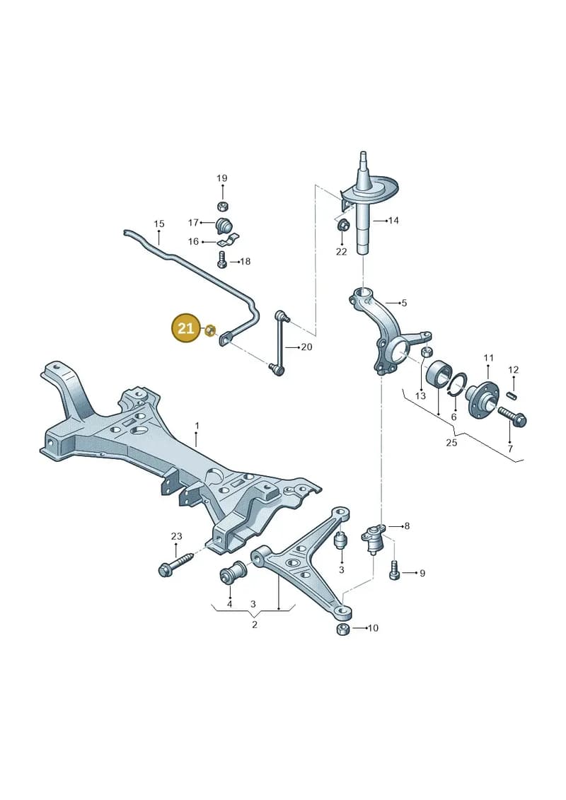 N10105508 — Volkswagen Sharan (2008-2010) diagram 244407100, position 21
