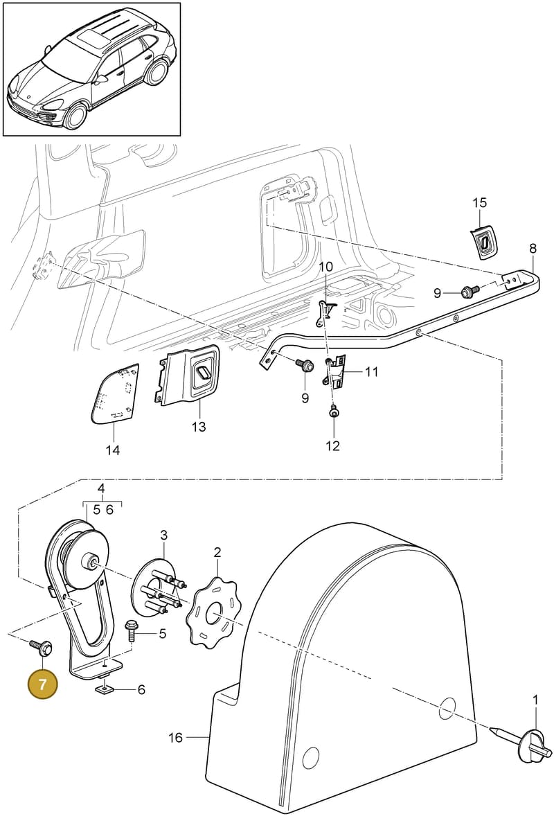 N10106904 — Porsche Cayenne (2010-2018) diagram p37807040, position 7