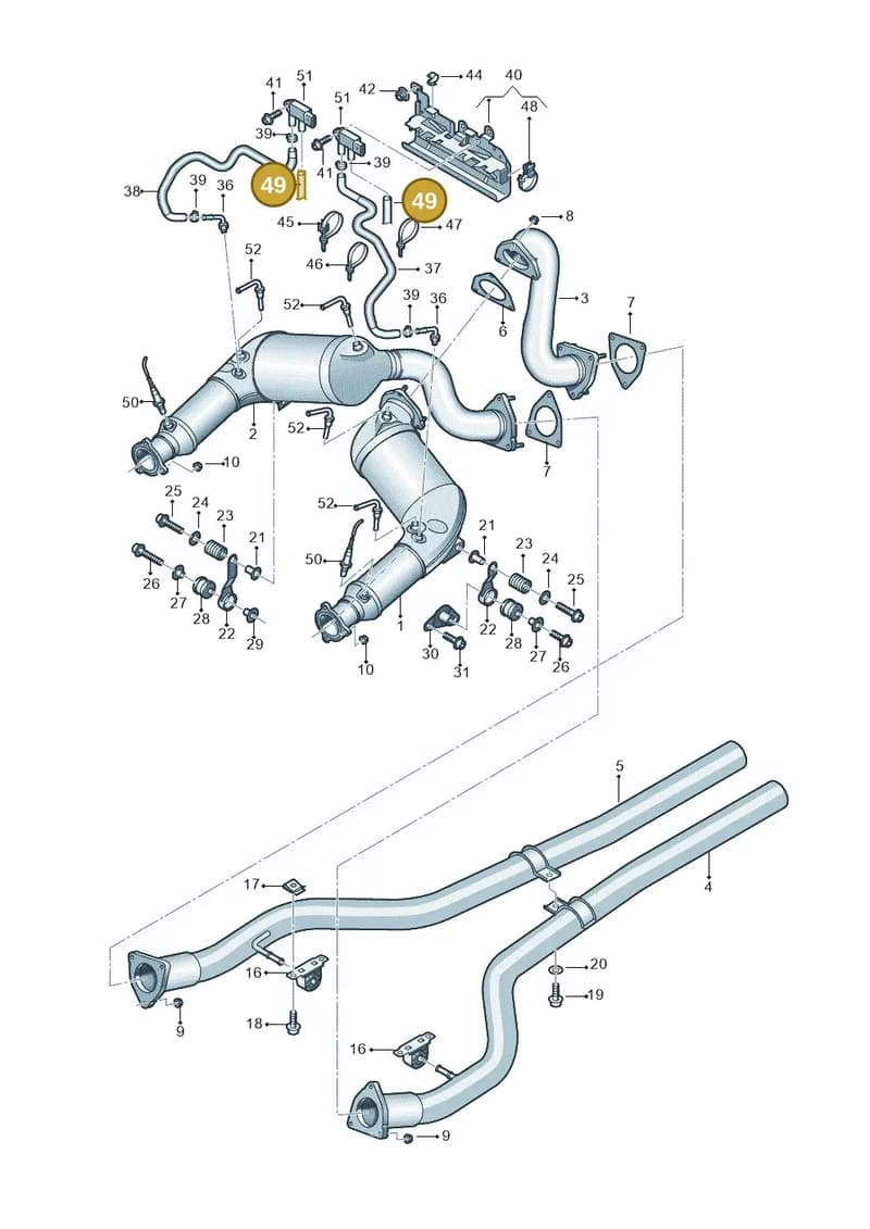 N10120703 — Audi A8L qu. 3.0 TDI (2009-2014) diagram 696253600, position 49