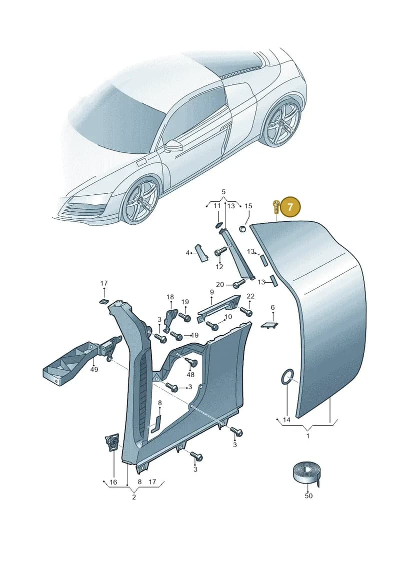 N10156203 — Audi R8 qu. 5.2 (2012-2015) diagram 752853200, position 7