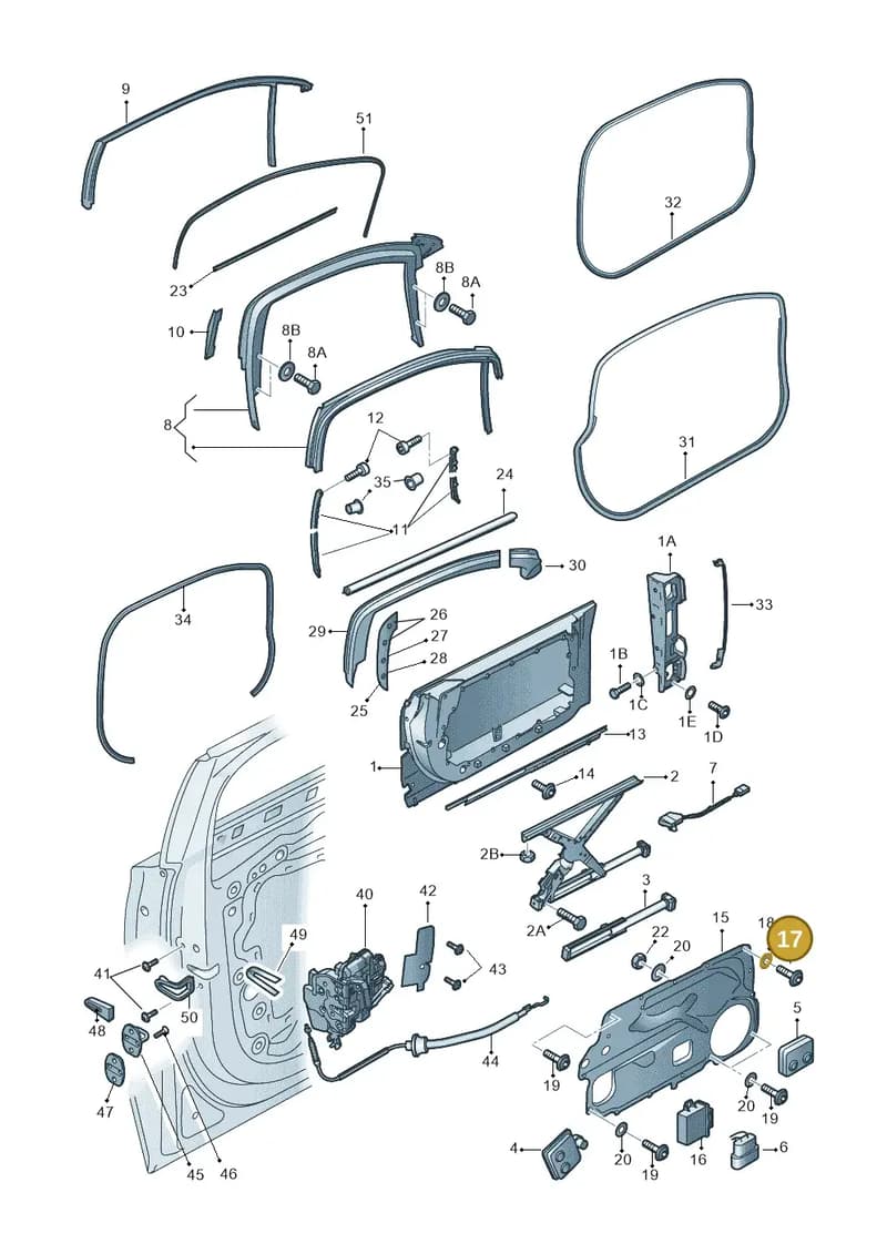 N10156203 — Audi A8 (2013-2018) diagram 771837350, position 17