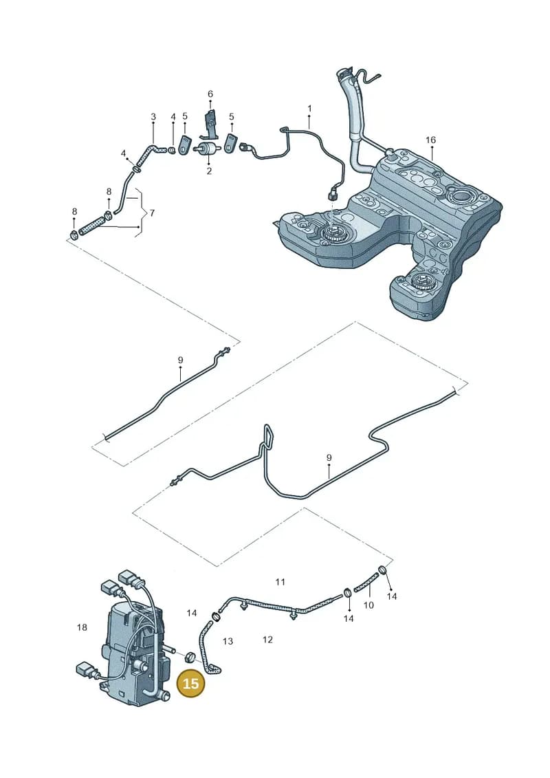 N10180901 — Audi A7 Sportback (2014-2018) diagram 696261300, position 15