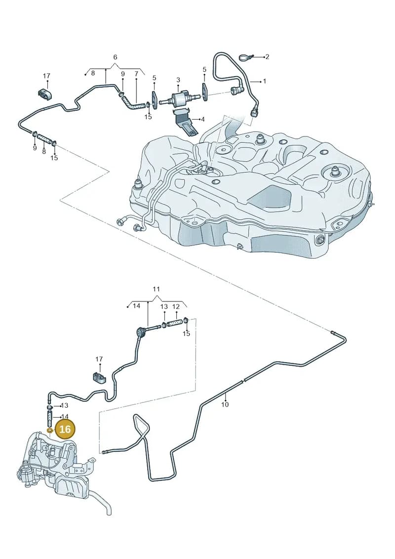 N10180901 — Audi A5 Sportback (2016-2025) diagram 849261300, position 16