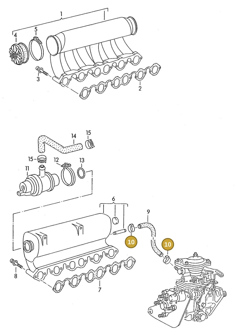 N10198001 — Volkswagen LT, LT 4x4 (28-55) (1989-1995) diagram 109028000, position 10