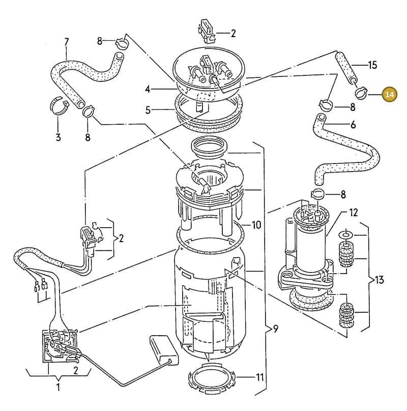 N10198001 — Volkswagen Eurovan (1991-1994) diagram 117919500, position 14