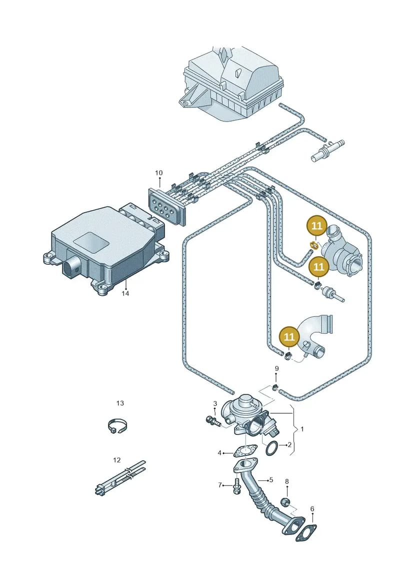 N10198001 — Volkswagen POLO LIM.(SEDAN) "BR" (2002-2006) diagram 253131050, position 11