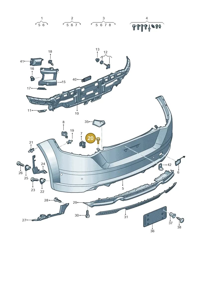 N10202104 — Audi TTS (2014-2023) diagram 850807065, position 20